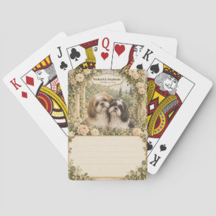 Shih Tzu Wedding Guest Book Signing Deck Playing Cards