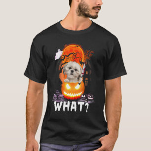 Shih Tzu What  Shih Tzu With Knife Killer Hallowee T-Shirt