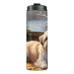 Shih Tzu with Christmas Lights Holiday  Thermal Tumbler