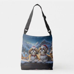 Shih Tzus Holiday Design By Rich AMeN Gill Crossbody Bag