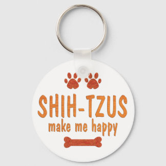 Shih-Tzus Make Me Happy Key Ring