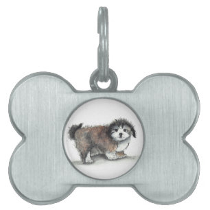 Shihtzu Puppy Dog, Pet Name Tag