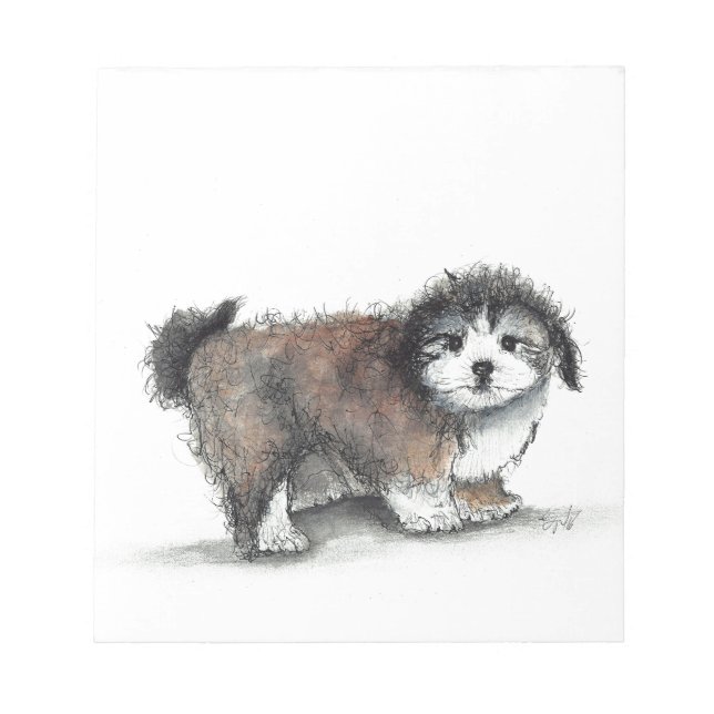 Shihtzu Puppy Dog, Pet Notepad (Front)