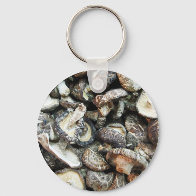 Shiitake Mushrooms Key Ring (Front)