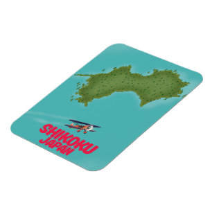 Shikoku Japan map Magnet