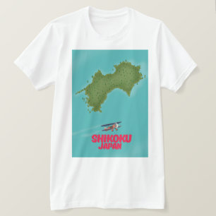 Shikoku Japan map T-Shirt