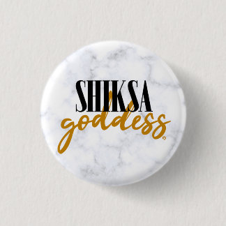 Shiksa Goddess Elegant Typography Funny Jewish  3 Cm Round Badge