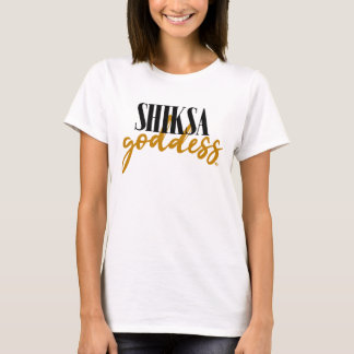 Shiksa Goddess Glam Jewish Typography T-Shirt