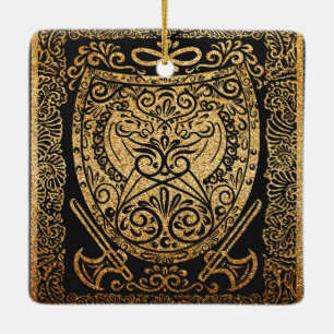 Shild of glorie ceramic ornament