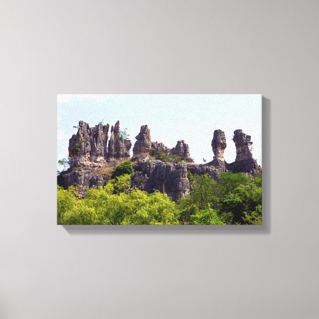 Shilin pinnacles Stone forest - Yunnan,China,Asia Canvas Print (Front)