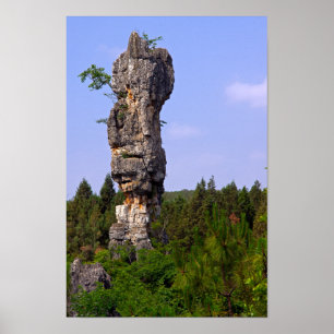 Shilin pinnacles Stone forest - Yunnan,China,Asia Poster
