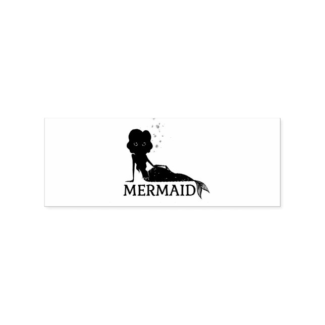 Shilouette Mermaid Thunder_Cove Rubber Stamp (Imprint)