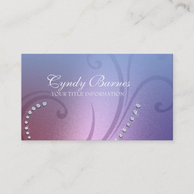 Shimmer and Crystals Business Card (Front)