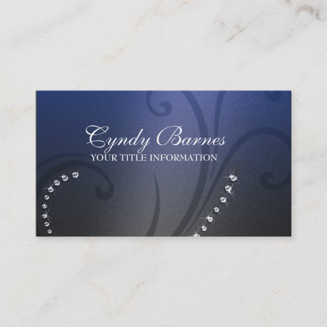 Shimmer and Crystals Business Card (Front)