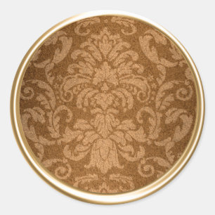 Shimmer Damask Gold Envelope Seal