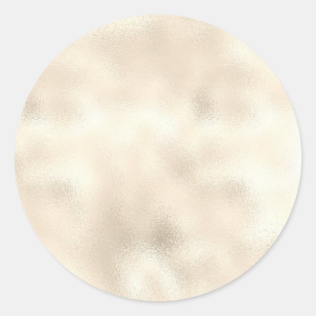 Shimmer Gold Blank Template, Faux Texture Classic Round Sticker (Front)