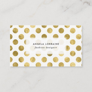 Shimmer Gold Dots Design Business Card