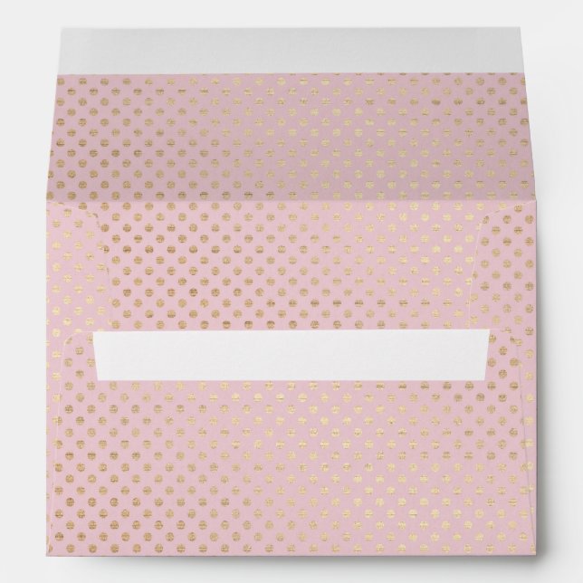 shimmer gold dots on blush pink envelope (Back (Bottom))