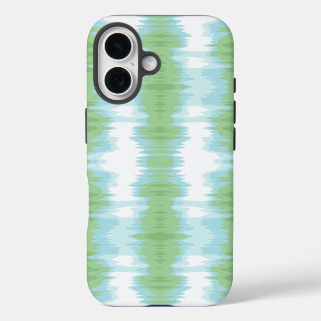 Shimmer Ikat in Green and Aqua Case-Mate iPhone Case (Back)