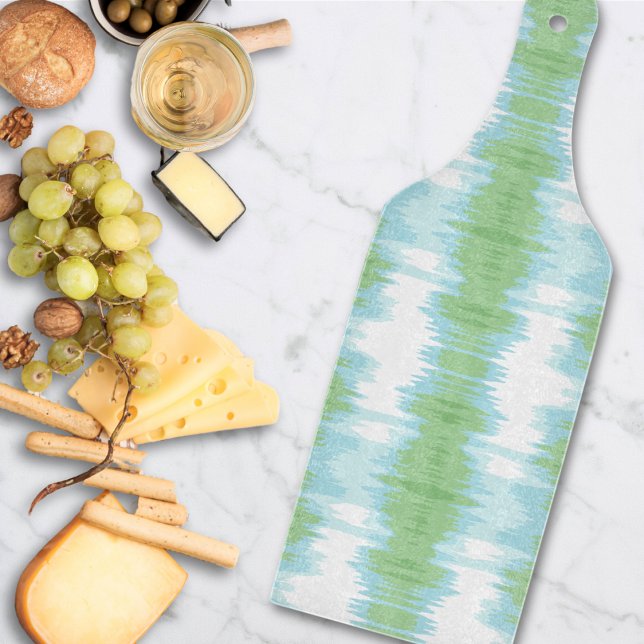 Shimmer Ikat in Green and Aqua Cutting Board (Creator Uploaded)