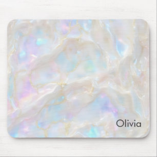 Shimmer Opal Iridescent Background Mouse Pad