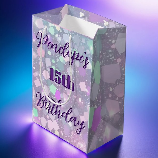 Shimmer Pastel Confetti Birthday Medium Gift Bag (Creator Uploaded)