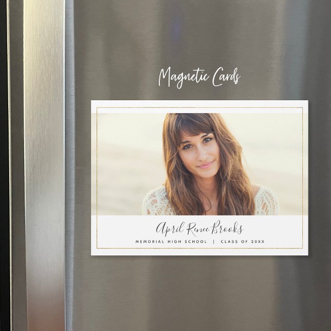Shimmer Photo Graduation Announcement Magnet (Creator Uploaded)