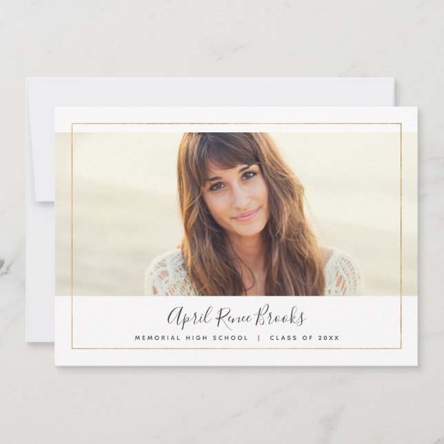 Shimmer Photo Graduation Announcements (Front)