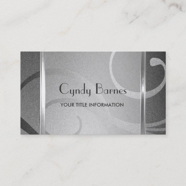 Shimmer Swirls Business Card (Front)