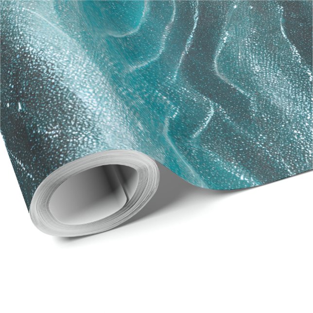 Shimmer Texture Glitter Gold Pattern Wrapping Paper (Roll Corner)