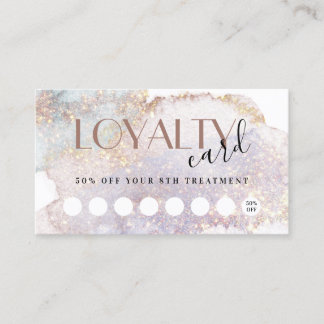 Shimmer watercolor loyalty card