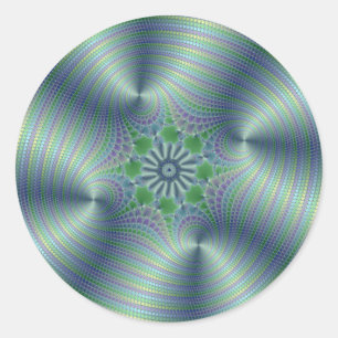Shimmerine - Fractal Art Classic Round Sticker