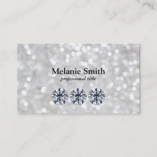 Shimmering 2 Diamonds Business Card