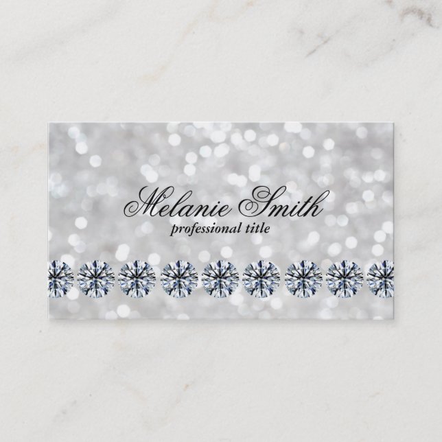 Shimmering 3 | Diamonds Business Card (Front)