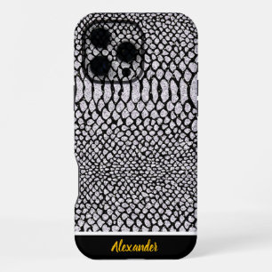 Shimmering animal print design iPhone 16 pro max case