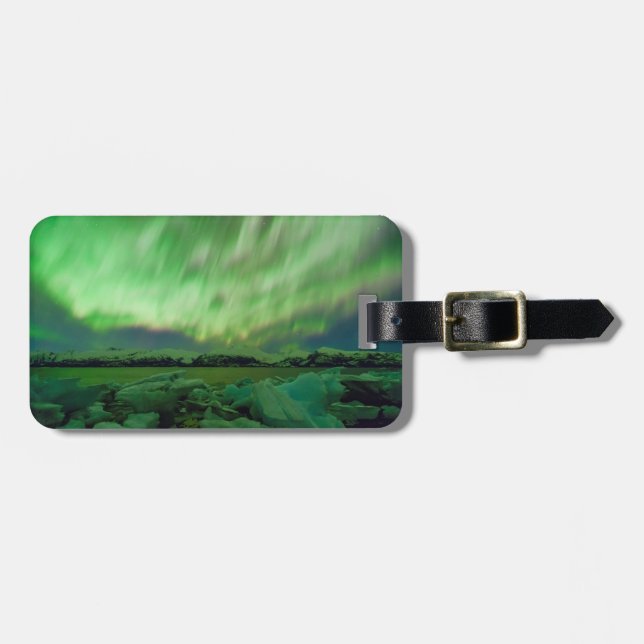 Shimmering Aurora Luggage Tag (Front Horizontal)