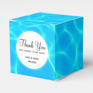 Shimmering Blue Pool Water Reflections Photo Favour Box