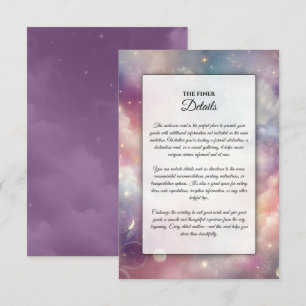 Shimmering Celestial Stardust Skies Wedding Enclosure Card