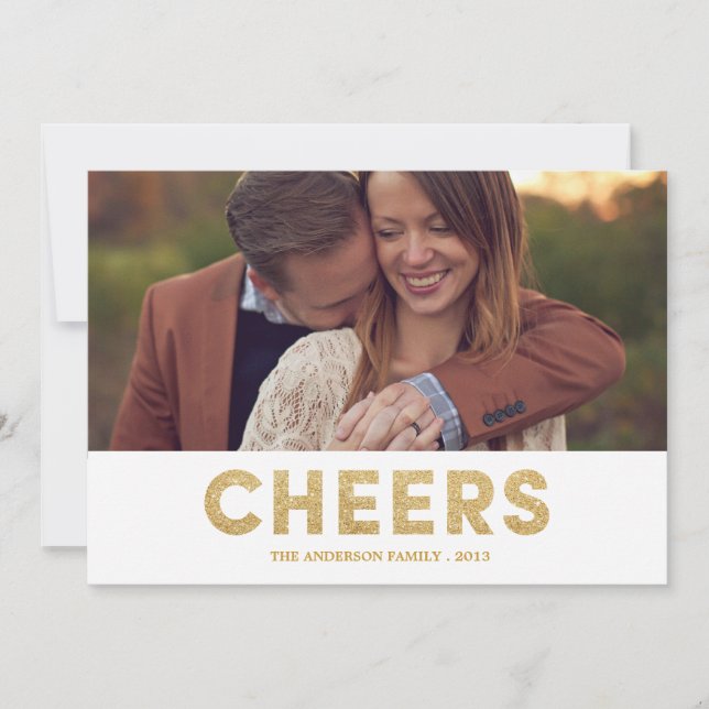 SHIMMERING CHEERS | HOLIDAY PHOTO CARD (Front)