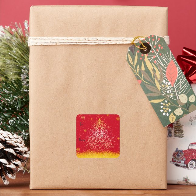 Shimmering Christmas Tree Pkg Stickers (Holiday)
