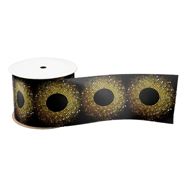 Shimmering Circle Lights Satin Ribbon (Spool)