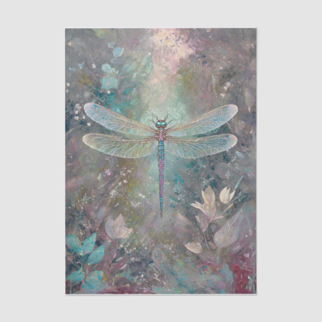 Shimmering Colour, Ethereal Dragonfly Tissue Paper (Front)