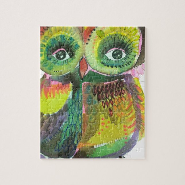 Shimmering Coot Woot owl Jigsaw Puzzle (Vertical)