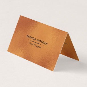 Shimmering Copper Brown Modern Background Business Card