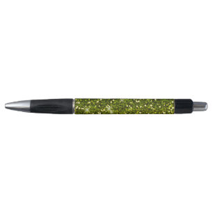 Shimmering Dark Green Gold Glitters