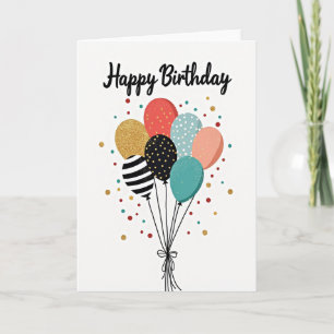 Shimmering Festive Birthday Card