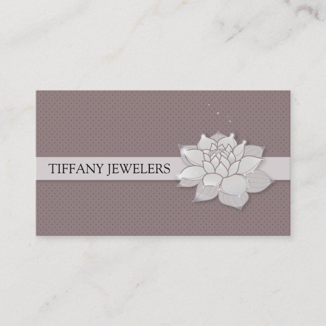 Shimmering Flower Business Card (Front)