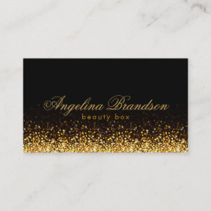 Shimmering Gold Beauty Expert Damask Black Card