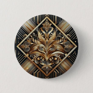 Shimmering Gold Stripes Buttons