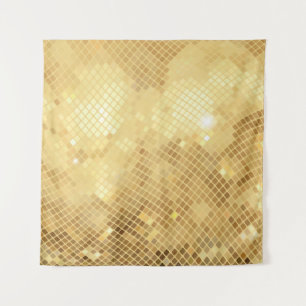 Shimmering Gold Waves: Mosaic Texture Tapestry